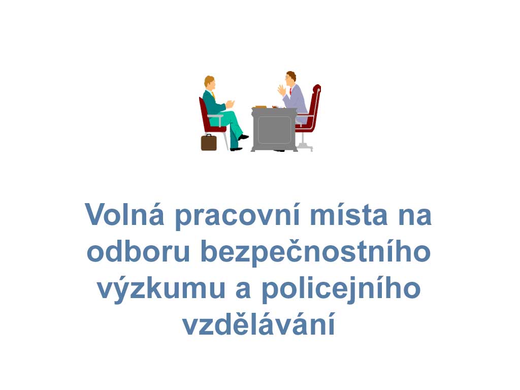 Volná místa - výběrové řízení