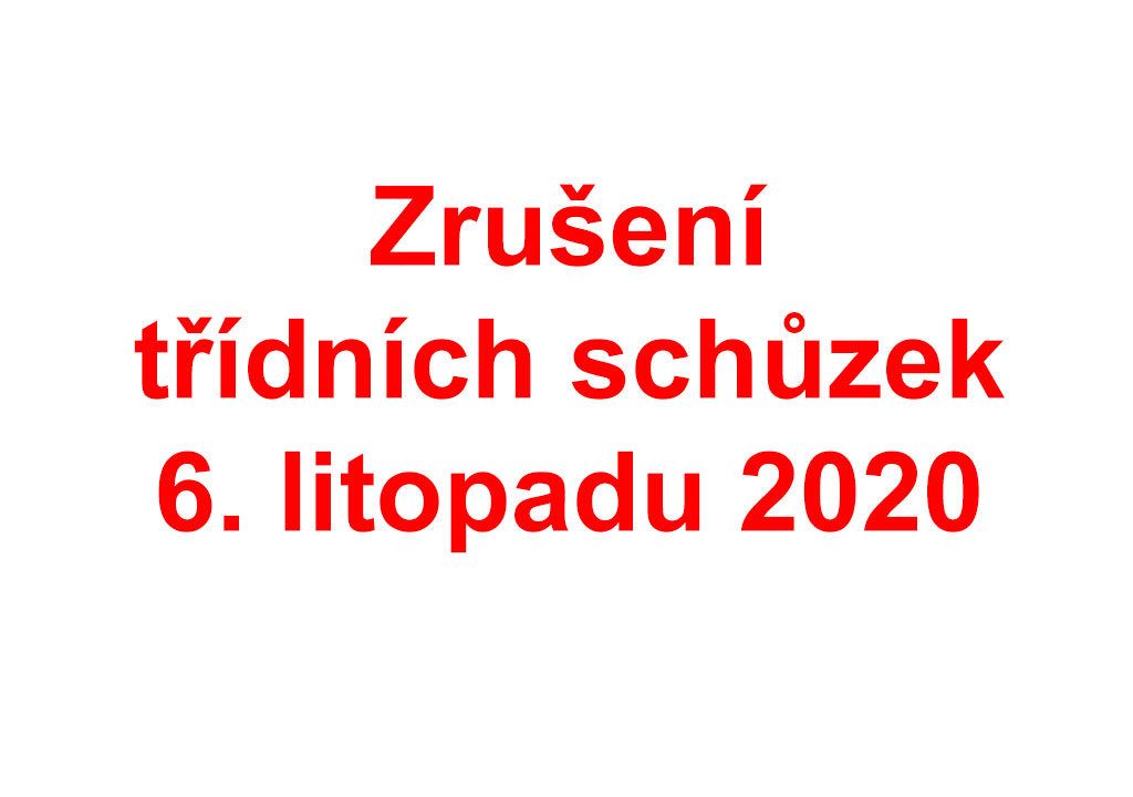 Zrušení třídních schůzek